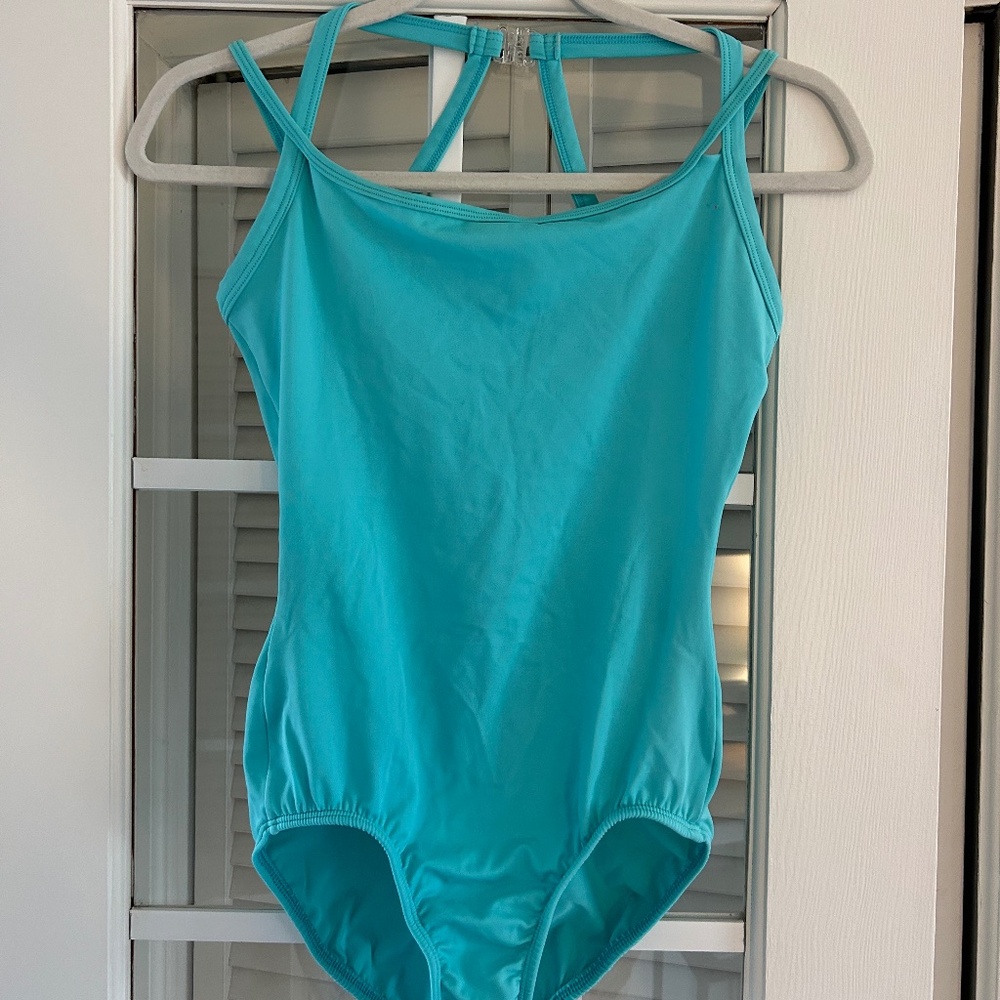 Blue Fun Back Strap Ballet Leotard